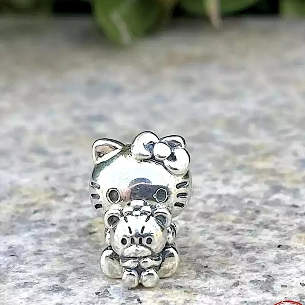 Hello Kitty Sterling Silver Charm For Pandora Bracelet